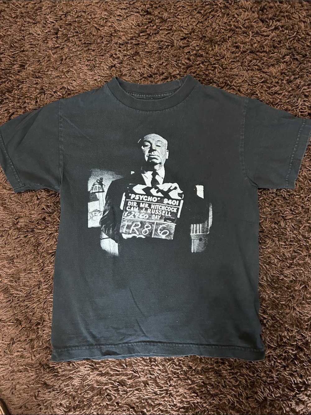 Black Alfred Hitchcock T-Shirt - Classic Men’s Tee - Picture 2 of 2